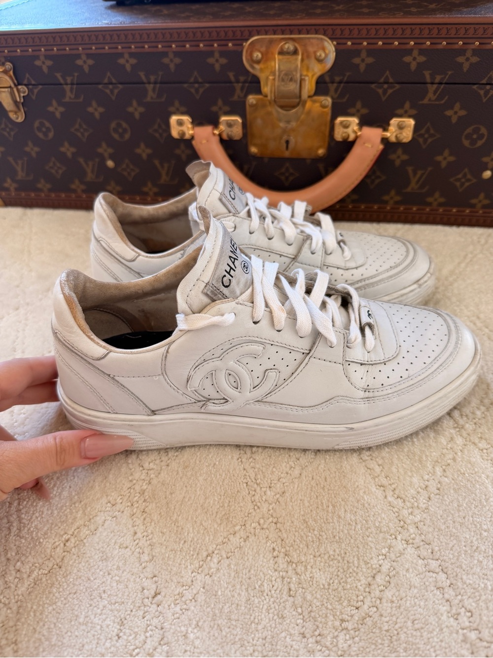 CHANEL White Sneakers